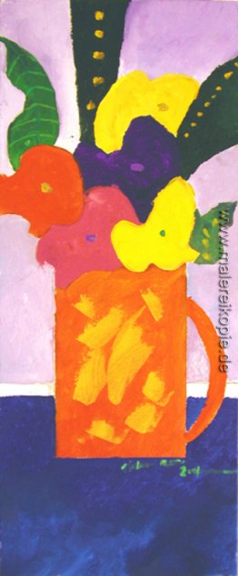 Glas mit Blumen Glas mit Blumen