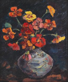 Vase mit Petunien Vase mit Petunien