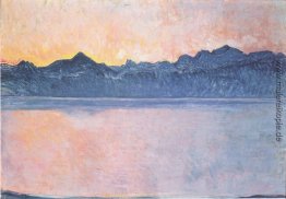 Genfersee mit Mont Blanc im Morgenlicht