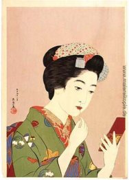 Frauen-Holding-Lippenstift Frauen-Holding-Lippenstift