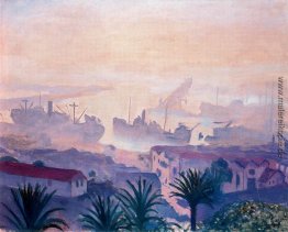 Der Hafen von Algier mit Haze