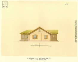 Architekturprojekt der privaten Haus. Side Fassade.