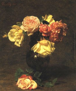 Weißen und rosa Rosen