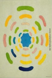 Untitled (Farbe Strahlung von Blau Center)
