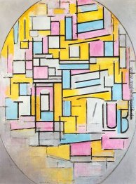 Komposition mit Oval in Farbebenen II