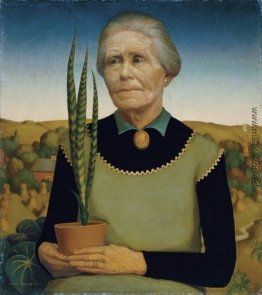 Frau mit Pflanzen