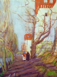 In der Nähe The Nowodewitschi-Kloster im Frühjahr In der Nähe The Nowodewitschi-Kloster im Frühjahr