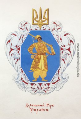 Kleines Wappen der ukrainische Staats