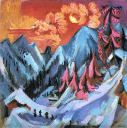 Winterlandschaft im Mondschein