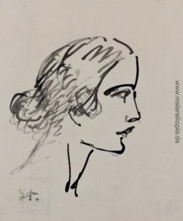 Portraits et étudeslot de dessins sechs à l'encre ou au crayon