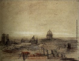 Ansicht von Paris mit Notre-Dame und dem Pantheon