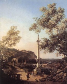 Capriccio: Fluss-Landschaft mit einer Spalte