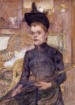 Frau in einem schwarzen Hut, Berthe la Sourde