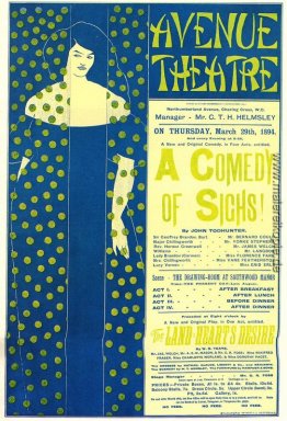 Plakatwerbung "A Comedy of Sighs", ein Theaterstück von John Tod