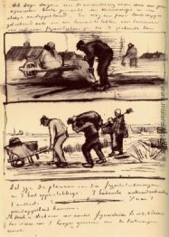 Drei Personen Rückkehr aus dem Kartoffelfeld Drei Personen Rückkehr aus dem Kartoffelfeld