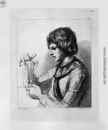 Halbfigur eines Kriegers mit Kelch in der Hand, von Guercino Halbfigur eines Kriegers mit Kelch in der Hand, von Guercino