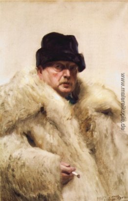 Selbstporträt in einem Wolfskin