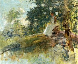 Landschaft mit Sitzende Figur