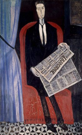 Porträt eines Mannes mit einer Zeitung