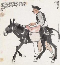 Reitet auf einem Esel