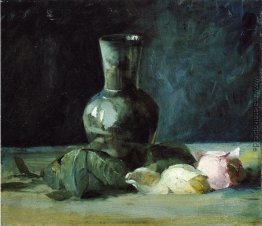 Vase und Rosen