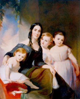 Mrs. James Robb und ihre drei Kinder