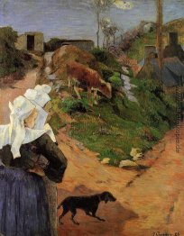 Bretonische Frauen beim Schalten