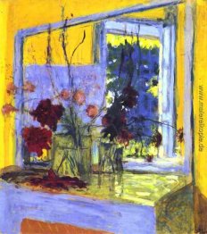 Blumen auf einem Kamin in Clayes