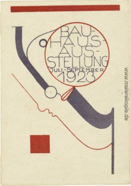 Postkarte zur Bauhaus-Ausstellung (Postkarte für sterben Bauhaus
