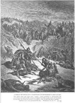 Kampf zwischen Soldaten Isboseths und David