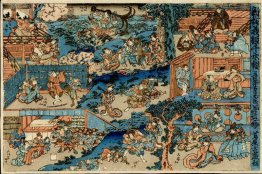 Überblick über das Kabuki spielen Yoshitsune Senbon Zakura (Yosh