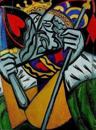 Gleichzeitige Darstellung eines König der Herzen und ein König d Gleichzeitige Darstellung eines König der Herzen und ein König d