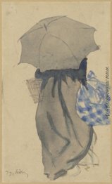 Frau mit Regenschirm Frau mit Regenschirm