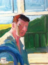 Modell Kaffee trinken