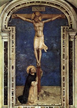 Heilige Dominikus anbetend die Kreuzigung