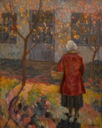 Frau im Garten, am Şopârliţa Frau im Garten, am Şopârliţa