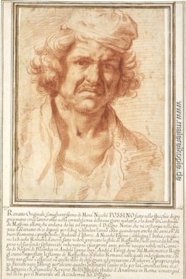 Selbstporträt von Nicolas Poussin aus dem Jahre 1630, während de