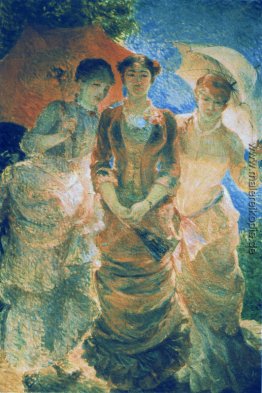 Drei Damen mit Sonnenschirm (aka Drei Grazien)