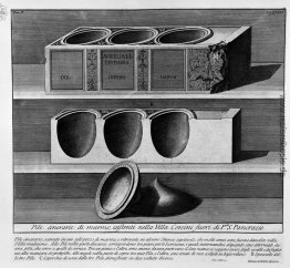 Die römische Altertümer, t. 2, Tafel LVIII. Pile of Marmor Urnen