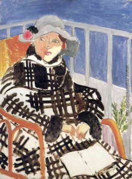 Mlle Matisse in einem Scotch Plaid Coat