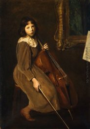 Eine junge Violoncellist Eine junge Violoncellist