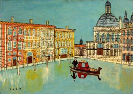 Venedig: Canal Szene mit Kirche