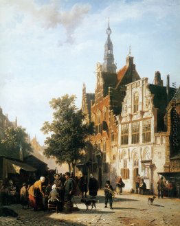 Marketview mit Rathaus Woerden