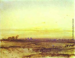 Landschaft mit Ernte at Sunset