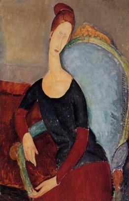 Porträt von Jeanne Hébuterne in blauen Chair