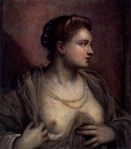 Porträt einer Frau enthüllt ihre Brüste