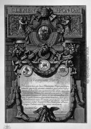 Nach zu vertuschen, die Papstwappen, unter einem großen Kartusch