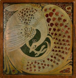 Piastrella con Pavone