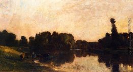 Daybreak, die Oise, Ile de Vaux