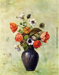 Anemonen und Mohnblumen in einer Vase